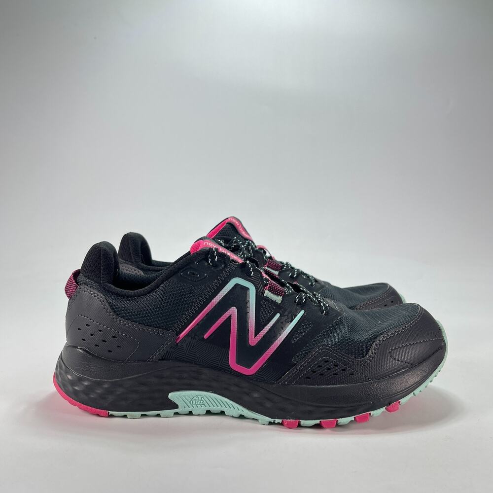 New Balance 410v8 Black Cyan Pink Trail Running Shoes WT410LC8 Women's Size 9.5